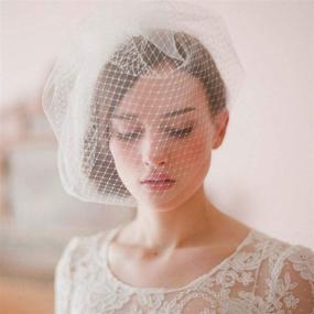 img 3 attached to 👰 Ayliss Bridal Birdcage Wedding Accessories for Women