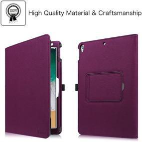 img 1 attached to 📱 Fintie Keyboard Case for iPad Air 3rd Gen 10.5" 2019 / iPad Pro 10.5" 2017 - Premium PU Leather Folio Stand Protective Cover with Detachable Wireless Bluetooth Keyboard (Purple)