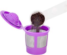 img 3 attached to ☕ Delibru Reusable K Cups for Keurig 2.0 &amp; 1.0 - Pack of 4 (Purple) - Easy to Clean - Universal Keurig Reusable Coffee Pods