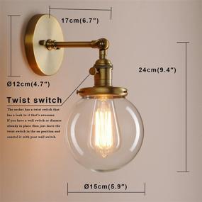 img 3 attached to Pathson Industrial Vintage Wall Lamp Dia 5