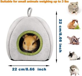 img 3 attached to Versatile Guinea Pig Bed: Cozy Hideout for Bunny, Chinchilla, Ferrets, Hedgehog, Sugar Glider - 2 in 1 Small Animal Tent!