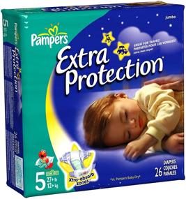img 1 attached to 👶 Pampers Baby Dry Overnight Extra Protection Diapers, Size 5, 26-Count - Pack of 4