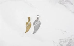 img 2 attached to CaliRoseJewelry Feather Angel Wing Diamond Pendant in 10k and 14k Yellow Gold - Exquisite Craftsmanship