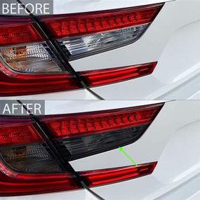 img 4 attached to 🚗 Bogar Tech Dark Smoke Tail Light Tint Kit | Compatible with Honda Accord 2018-2021 | Enhance Style and Fits Perfectly