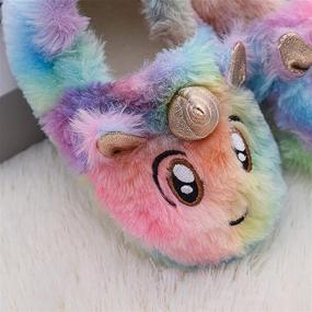 img 3 attached to Toddler Slippers Unicorn Cartoon Numeric_9 Boys' Shoes