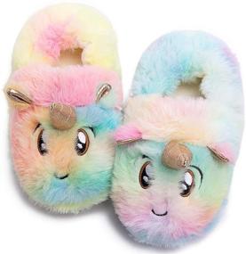 img 2 attached to Toddler Slippers Unicorn Cartoon Numeric_9 Boys' Shoes