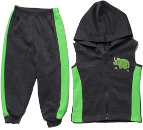 img 3 attached to 👕 At Buzzer Three Fleece 53102 34 4T Boys' Clothing: Comfort and Style for Your Little Man!