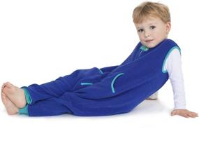 img 4 attached to 🐥 Baby deedee Sleep Fleece Kicker Sack with Feet: Peacock Sleep Bag for 18mo-2T