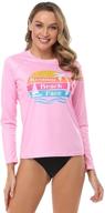 👚 top-rated hde women's long sleeve rash guard: ultimate sun protection shirt with upf 50 for beach and swim logo