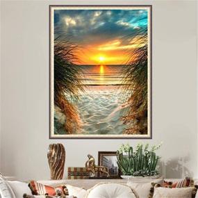 img 3 attached to 🏖️ Sandy Beach DIY 5D Diamond Painting Kit: Stunning Full Drill Diamond Dotz Craft for Adults - Unleash Your Inner Artist!