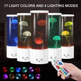 img 3 attached to 🎇 KIKILIVE Jellyfish Lava Lamp - LED Jellyfish Tank Table Lamp with Remote Control | 17 Color Changing Dimmable Jellyfish Night Light for Home Decor, Christmas & Birthday Gifts