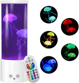 img 4 attached to 🎇 KIKILIVE Jellyfish Lava Lamp - LED Jellyfish Tank Table Lamp with Remote Control | 17 Color Changing Dimmable Jellyfish Night Light for Home Decor, Christmas & Birthday Gifts