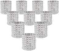 💎 stunning pack of 120 rhinestone napkin rings for elegant place settings, wedding receptions, and family gatherings - kposiya napkin rings (120, silver) logo