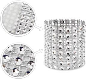 img 3 attached to 💎 Stunning Pack of 120 Rhinestone Napkin Rings for Elegant Place Settings, Wedding Receptions, and Family Gatherings - KPOSIYA Napkin Rings (120, Silver)