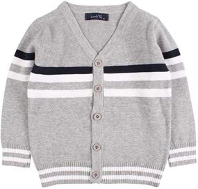 img 4 attached to Budding Style: BAVST Button Up Cardigan Sweater for Boys' Outerwear Wardrobe