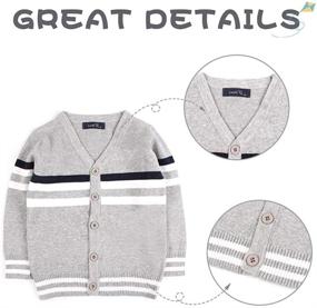 img 1 attached to Budding Style: BAVST Button Up Cardigan Sweater for Boys' Outerwear Wardrobe