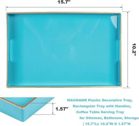 img 3 attached to Stylish MAONAME Decorative Serving Rectangular Bathroom Tray - Elevated Elegance for Bath and Beyond