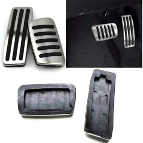 img 2 attached to 🚗 LIUYE Gas Brake Pedal Cover for Cadillac SRX 2010-2016 - Automatic Transmission