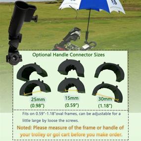 img 3 attached to QIYAT Universal Umbrella Holder: Versatile Handle Connector Sizes for Golf Cart, Bike, Stroller, Fishing Chair, Wheelchair