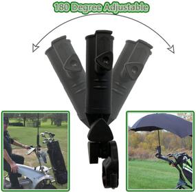 img 1 attached to QIYAT Universal Umbrella Holder: Versatile Handle Connector Sizes for Golf Cart, Bike, Stroller, Fishing Chair, Wheelchair