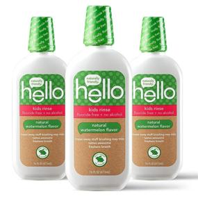 img 4 attached to 🍉 Organic Watermelon - Kids Fluoride Free and SLS Free Rinse | Hello Oral Care | 16 Fl Oz (3 Count)