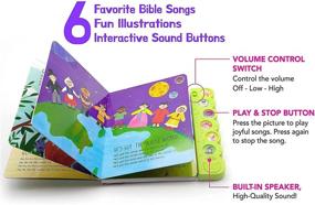 img 2 attached to 🎵 Hello 2 Kids Sing Along with Jesus Sound Book - Engaging Christian Musical Toy with 6 Bible Songs & Illustrations for Babies and Toddlers - Perfect Gift for Baptisms, Birthdays