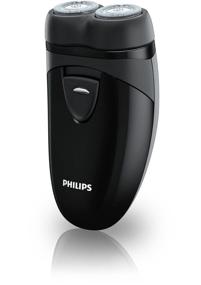 img 3 attached to 🧔 Philips Norelco Travel Men's Shaver: Close-Cut Technology, Floating Heads, Self-Sharpening Blades, Portable Design, 2 x AA Batteries Included