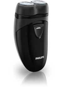 img 2 attached to 🧔 Philips Norelco Travel Men's Shaver: Close-Cut Technology, Floating Heads, Self-Sharpening Blades, Portable Design, 2 x AA Batteries Included
