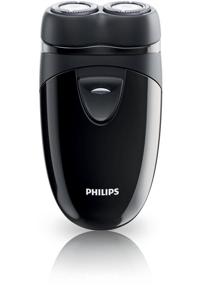 img 4 attached to 🧔 Philips Norelco Travel Men's Shaver: Close-Cut Technology, Floating Heads, Self-Sharpening Blades, Portable Design, 2 x AA Batteries Included