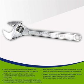 img 2 attached to 🔧 AP Parts Supply APPS-23005 Adjustable Wrench - Reversible Jaw, Drain Tool - Plumbing Wrench - Adjustable Gland Nut Wrench - Spanner - 12-inch