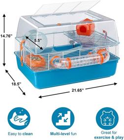 img 2 attached to 🐹 Ferplast Duna Fun Hamster Cage - Multi-Level, All-Inclusive with Accessories - 21.65L x 18.5W x 14.76H Inches