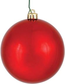 img 2 attached to 🎄 Vickerman 3" Christmas Red Shiny Ball Ornament - Pack of 32 Ornaments in a Box