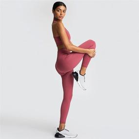 img 2 attached to Women's Yoga Outfits: 2-Piece Set with Workout Tracksuits, 🧘 Sports Bra, and High Waist Legging. Active Wear: Athletic Clothing Set