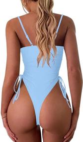 img 3 attached to Ioiom Womens Spaghetti Strap Swimsuit