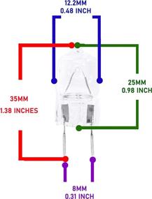 img 3 attached to Mandala Crafts G8 Halogen Light Bulb: 35W 2 Prong Base, Dimmable, Warm White - Pack of 10