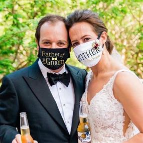 img 3 attached to 💍 Yanghl Wedding Couple Bride and Groom Face Mask: Adjustable, Reusable & Breathable with Filters