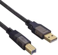 25ft usb 2.0 кабель высокой скорости с позолоченными разъемами a male to b male для принтеров hp, canon, lexmark, epson, dell, xerox, samsung логотип