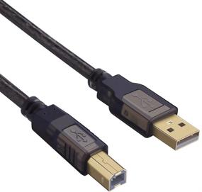 img 4 attached to 25ft USB 2.0 кабель высокой скорости с позолоченными разъемами A Male to B Male для принтеров HP, Canon, Lexmark, Epson, Dell, Xerox, Samsung