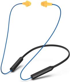 img 4 attached to 🎧 Mipeace Bluetooth Neckband Earplug Headphones: 29dB Noise Reduction, In-Ear Earphones with Mic & Controls, IPX5 Sweatproof, 16+ Hour Battery - Ideal for Work Safety