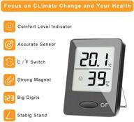 🌡️ sxcd 4 pack digital hygrometer indoor thermometer: accurate temperature and humidity monitoring for home, office, greenhouse, mini hygrometer logo