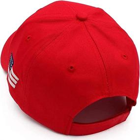 img 1 attached to 🧢 Engmoo Trump 2024 Hat - Keep America Great & Take America Back! USA Flag Embroidery. Adjustable Baseball Cap