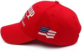 img 2 attached to 🧢 Engmoo Trump 2024 Hat - Keep America Great & Take America Back! USA Flag Embroidery. Adjustable Baseball Cap