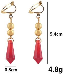 img 3 attached to 🎮 Genshin Impact Tartaglia Earrings - Anime Game Hook Earrings - Cosplay Jewelry for Women and Girls