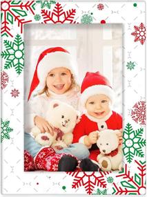 img 3 attached to 🎁 Snowflake Christmas Ceramic Photo Frame - Winter Decor, Holiday Gifts - Vertical or Horizontal Placement - 4x6 Size - Ideal for Desktop Display