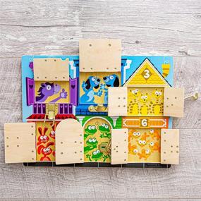 img 1 attached to 🔓 Unlock Fun and Skill-building with Melissa & Doug Latches Wooden Activity Board