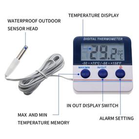 img 3 attached to AMTAST Thermometer Digital Freezer Refrigerator