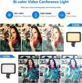 img 3 attached to 🎥 Neewer Video Conference Light Kit (2-Pack), 22W 3200K~5600K Dimmable LED Video Light with Remote Control, 50” Light Stand, Color Filter - Ideal for Zoom Calls, Remote Working, Vlogging, Live Streaming, Gaming