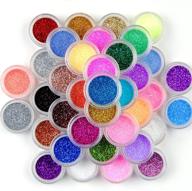 💄 45 colors mix eyeshadow makeup nail art pigment glitter dust powder set by surepromise logo