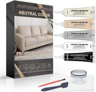 🛋️ premium neutral color leather repair kit - ideal for couches, vinyl, and pu leather - restores sofa, jacket, furniture, car seats, purse - perfect color match for genuine, bonded, faux leather logo