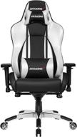 akracing masters series premium gaming chair with high backrest, recliner, swivel, tilt, rocker, seat height adjustment mechanisms and 5/10 warranty logo